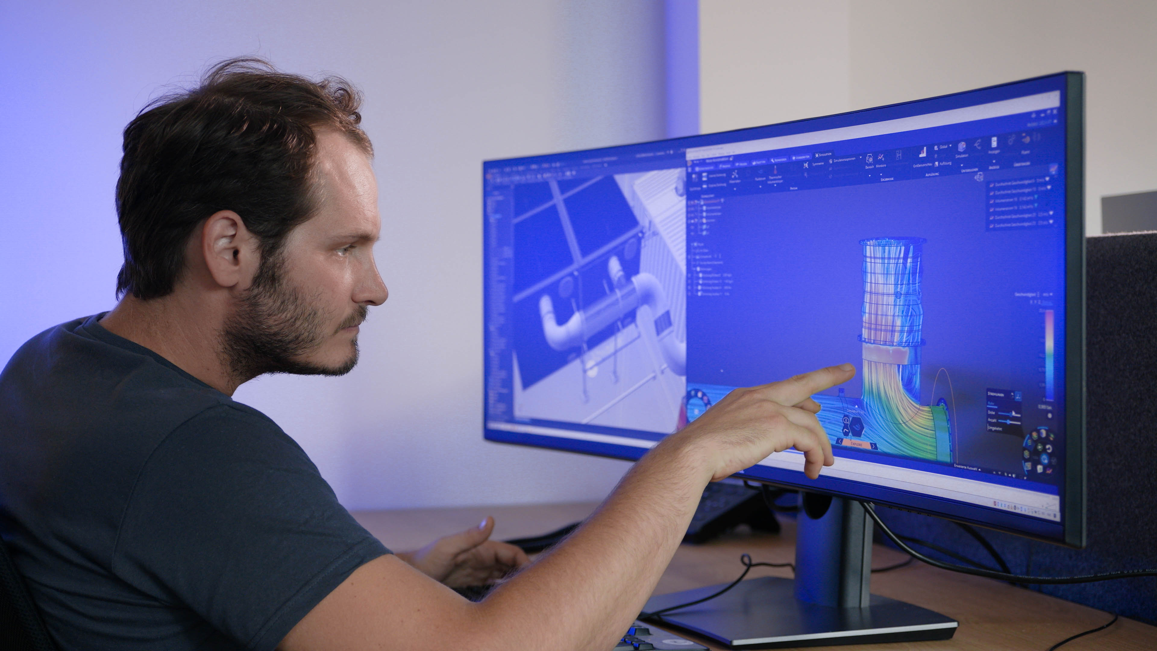 Análisis CFD para un sistema de purificación de aire de escape